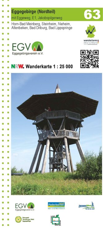 NRW-Wanderkarte 63 Eggegebirge (Nordteil) 1:25.000