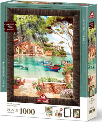 ART PUZZLE Puzzle s rámem a lepidlem 3v1 Dobré ráno 1000 dílků