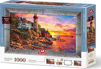 ART PUZZLE Puzzle s rámem a lepidlem 3v1 Nádherný západ slunce 1000 dílků