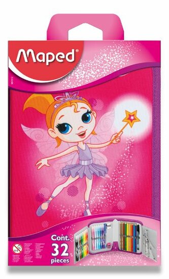Penál Maped Tatoo - 1patrový, vybavený, motiv Fairy