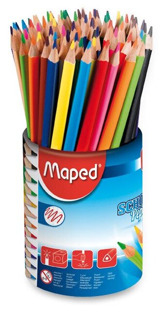Pastelky Maped Color'Peps - 72 kusů (6 x 12 barev) v dóze
