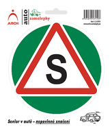 Samolepka "Senior v autě" (průměr 13 cm)