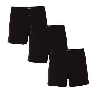 3PACK pánské trenky Gino bambusové černé (75194) XXL