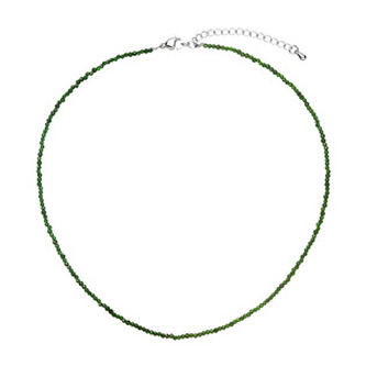 EG3555 Náhrdelník se zelenými syntetickými kameny