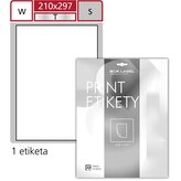 Polyes.etikety S&K Label-stříbrné,210x297 mm,20 ks