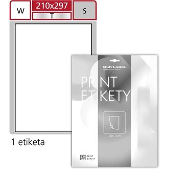 Polyes.etikety S&K Label-stříbrné,210x297 mm,20 ks
