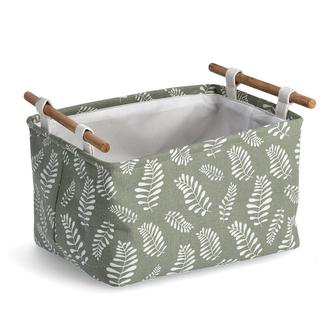 Zeller Úložný box s motivem listů bavlněný 35 x 27 x 20,5 cm