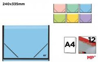 Teczka A4 z przegródkami i z gumką MIX