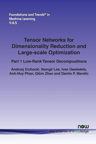 Tensor Networks for Dimensionality Reduction and Large-scale Optimization