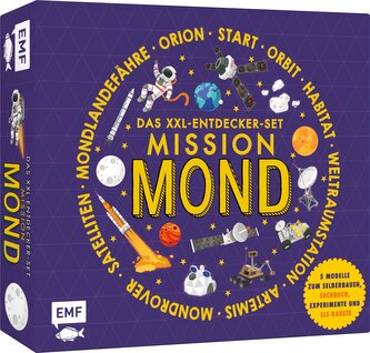 Das XXL-Entdecker-Set - Mission Mond: 5 Modelle zum Selberbauen, Sachbuch, Experimente und Rakete