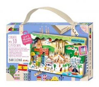 Stwórz pejzaż miejski Barcelona - puzzle drewniane