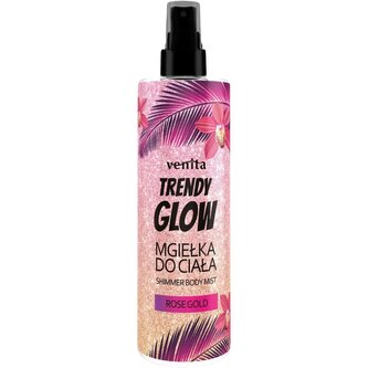 Trendy Glow tělové mléko se třpytkami Rose gold 200 ml
