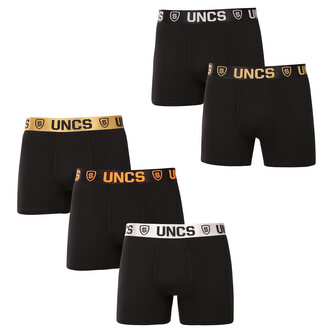 5PACK pánské boxerky UNCS černé (24Z162PSPP) M
