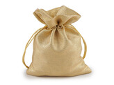 Dárkový pytlík brokátový 13x18 cm - 10 ks - 2 zlatá