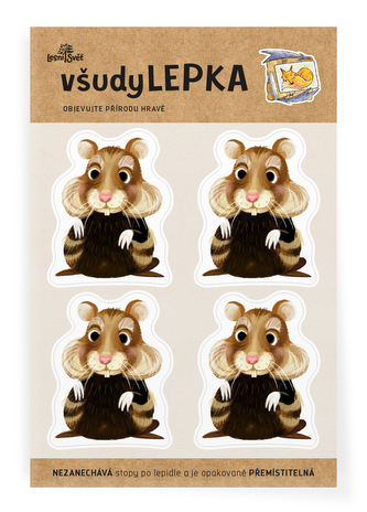 Lesní svět všudyLEPKA vel. 1 -020 - Křeček 4x Lesní svět všudyLEPKA vel. 1 -020 - Křeček 4x