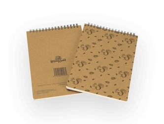 Lesní svět Eko blok z recy papíru M - Veverky vzor