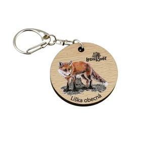Lesní svět Přívěsek na klíče kulatý - Liška