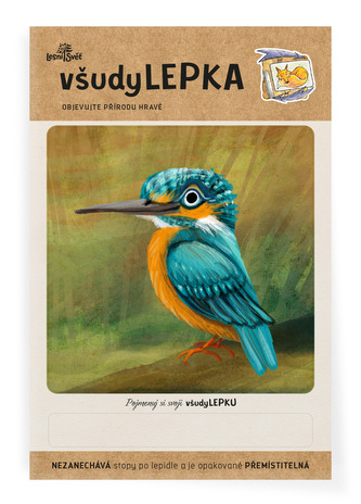 Lesní svět všudyLEPKA vel. 1 -006 - Ledňáček Lesní svět všudyLEPKA vel. 1 -006 - Ledňáček
