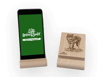 Lesní svět Stojánek na mobil a tablet L - Vlk