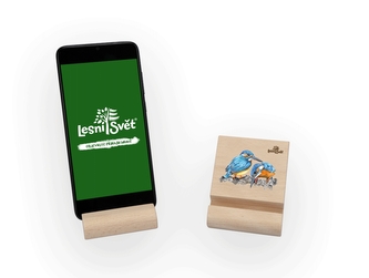 Lesní svět Stojánek na mobil M - Ledňáček