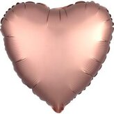 Balon foliowy Silk Lustre Dark różowe złoto serce