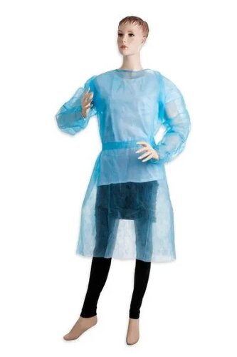 Jednorázový návštěvnický plášť 10 ks - modrý