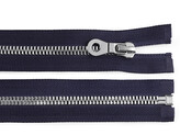Kostěný zip, imitace kovu No 8 délka 80 cm bundový - 1 ks - 330 modrá tmavá