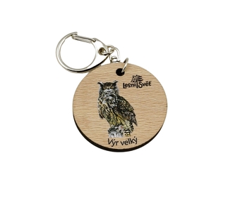 Lesní svět Přívěsek na klíče kulatý - Výr