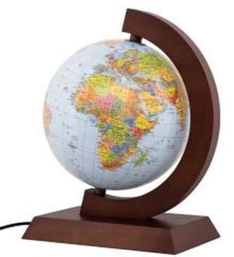 Globus pol.-fiz drewniana opr. 25cm w.ukraińska