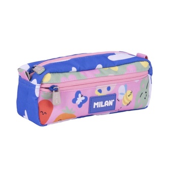 Obdélníkový penál 2-zipový MILAN série Green & Grow