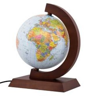 Globus polityczno-fizyczny drewniana opr. 25cm CZ