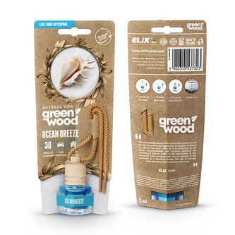 GREEN WOOD - Osvěžovač vzduchu s dřevěným víčkem Ocean Breeze GREEN WOOD - Osvěžovač vzduchu s dřevěným víčkem Ocean Breeze