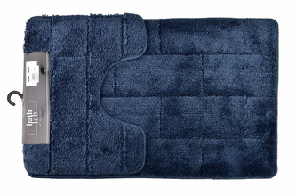ZAC Komplet 2 Dywaników Łazienkowych 50x37/50x80cm granatowy