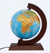 Globus fizyczny drewniana opr. podświet. 25cm SK