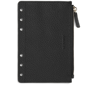 Filofax, Penál na zip kožený, náplň Multi, Osobní/A5, černý