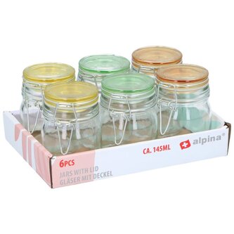 ALPINA Zavařovací sklenice s klipem sada 6 ks 145 ml ED-257023