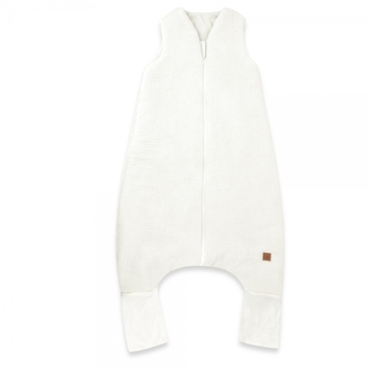 Mušelínový spací vak se zahrnovacími nohavičkami - smetanový, vel. S