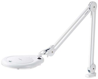 NEDIS zvětšovací stolní LED lampa/ čočka 3 dioptrie/ spotřeba 9 W/ teplota 6500 K/ světelný tok 720 lm/ bílá