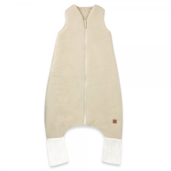 Mušelínový spací vak se zahrnovacími nohavičkami - béžový, vel. S