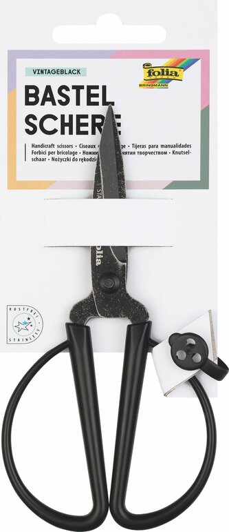 Nůžky, špičaté - 14,5 cm (black vintage)