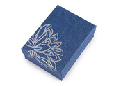 Krabička na šperky 6,5x9 cm - 12 ks - 2 modrá stříbrná