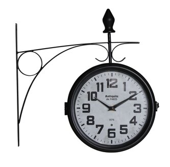 Nástěnné hodiny VERTU černá O 34 cm Mybesthome