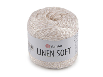 Pletací příze Linen Soft 100 g - 1 ks - 1 (7301) režná světlá