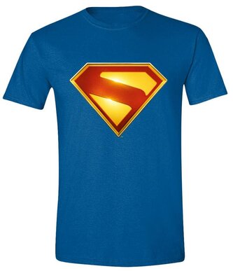 Pánské tričko DC Comics|Superman: Hlavní logo (L) modrá bavlna