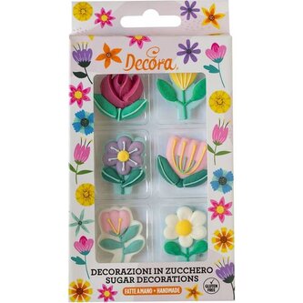 Cukrová dekorace jarní květiny - Decora