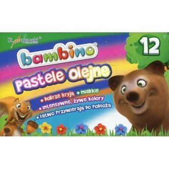 Pastele olejne 12 kolorów BAMBINO