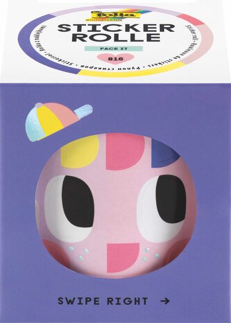 Samolepky obličeje na roli, 4 m