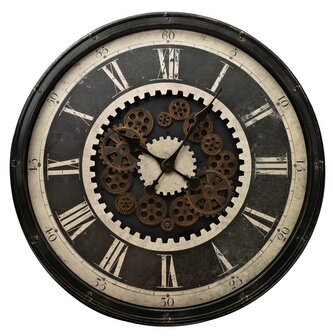 Nástěnné hodiny PRESTON hnědá O 76 cm Mybesthome