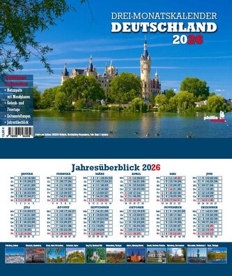 3-Monatskalender Deutschland 2026