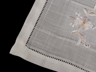 Prostírání textilní vyšívané 30x45 cm - 2 ks - 2 Off White béžová